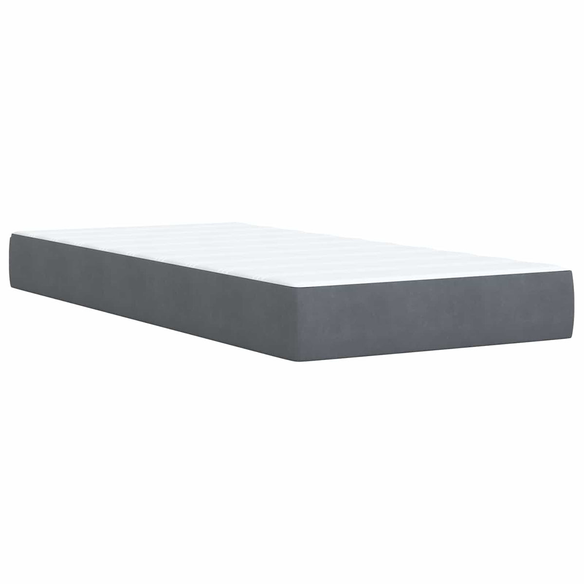 vidaXL Łóżko z box spring LED z materacem ciemnoszary 90 x 200 cm