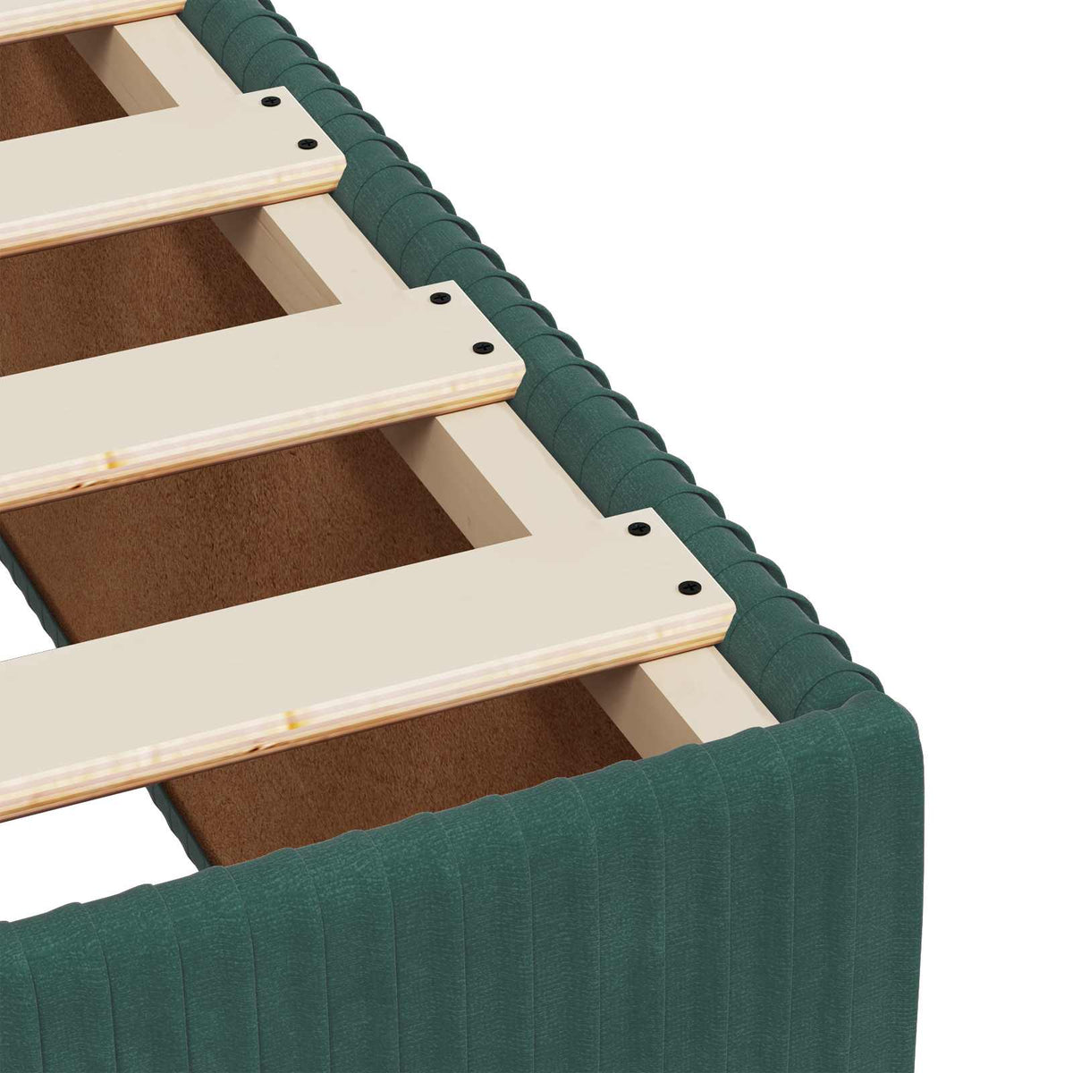 vidaXL Łóżko z box spring LED z materacem Ciemnozielony 100 x 200 cm