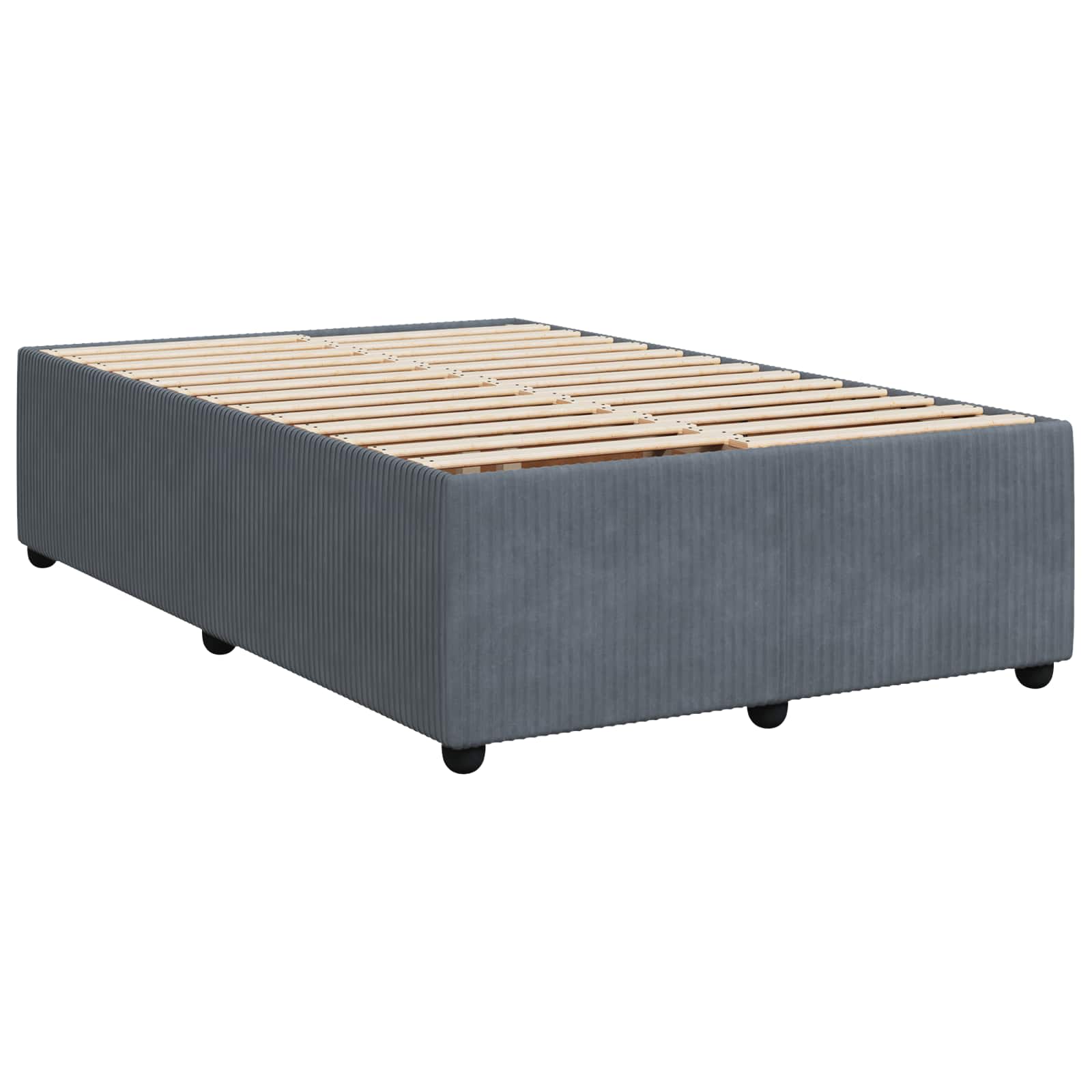 vidaXL Łóżko z box spring LED z materacem ciemnoszary 120 x 190 cm