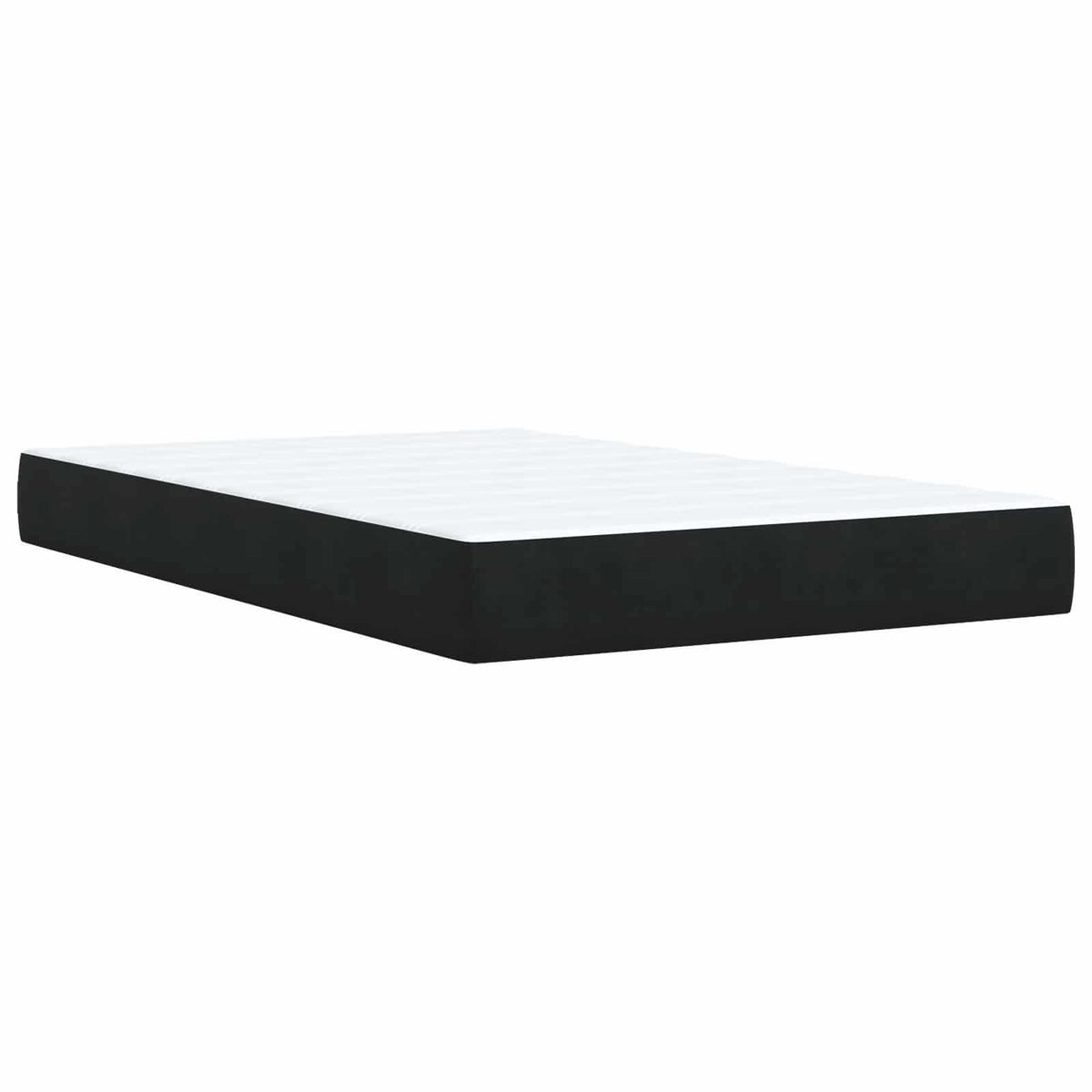 vidaXL Łóżko z box spring LED z materacem Czarny 120 x 190 cm Welur
