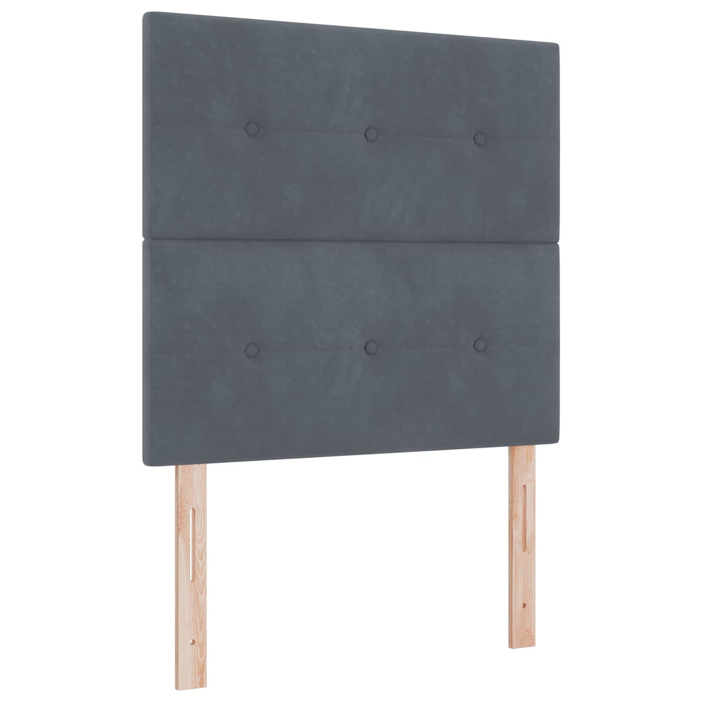 vidaXL Łóżko z box spring LED z materacem ciemnoszary 120 x 190 cm