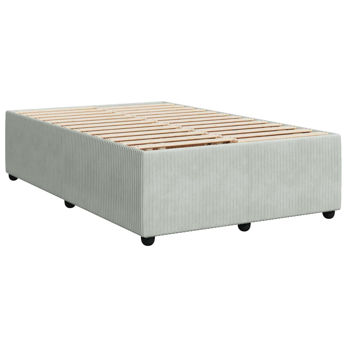 vidaXL Łóżko z box spring LED z materacem jasnoszary 120 x 190 cm