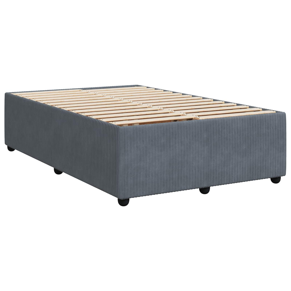 vidaXL Łóżko z box spring LED z materacem ciemnoszary 120 x 200 cm