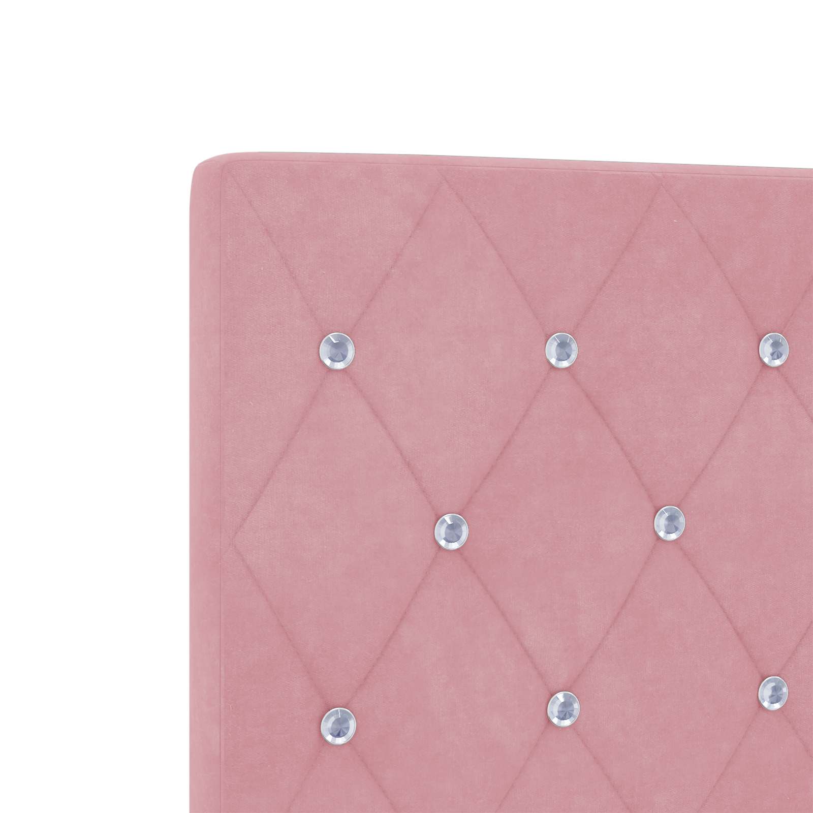 vidaXL Łóżko z box spring LED z materacem różowy 140 x 190 cm Welur