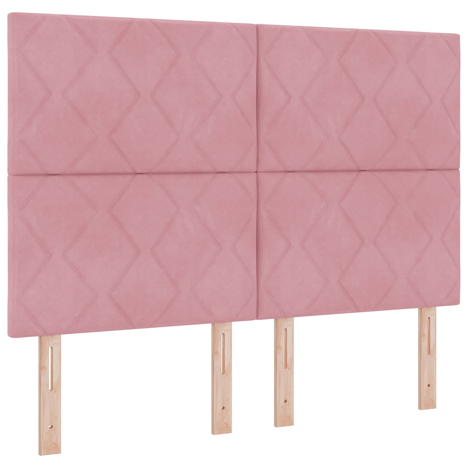 vidaXL Łóżko z box spring LED z materacem różowy 140 x 190 cm Welur
