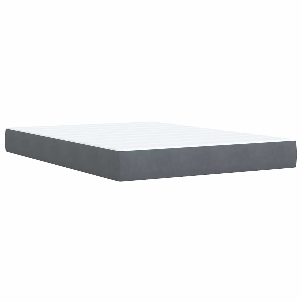 vidaXL Łóżko z box spring LED z materacem ciemnoszary 140 x 200 cm