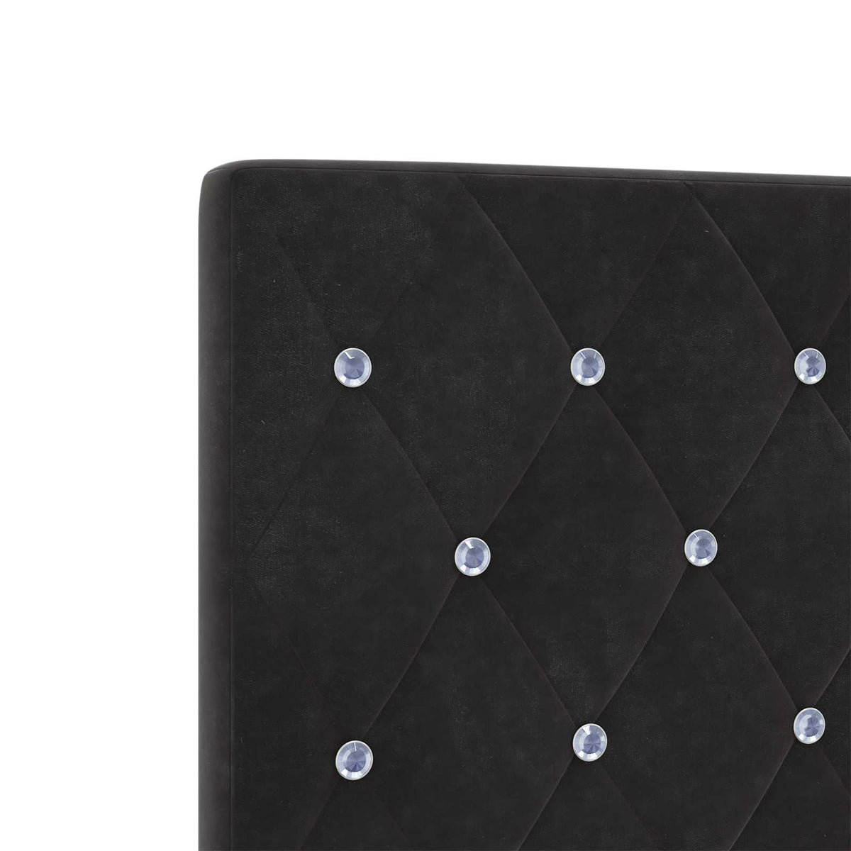 vidaXL Łóżko z box spring LED z materacem Czarny 140 x 200 cm Welur
