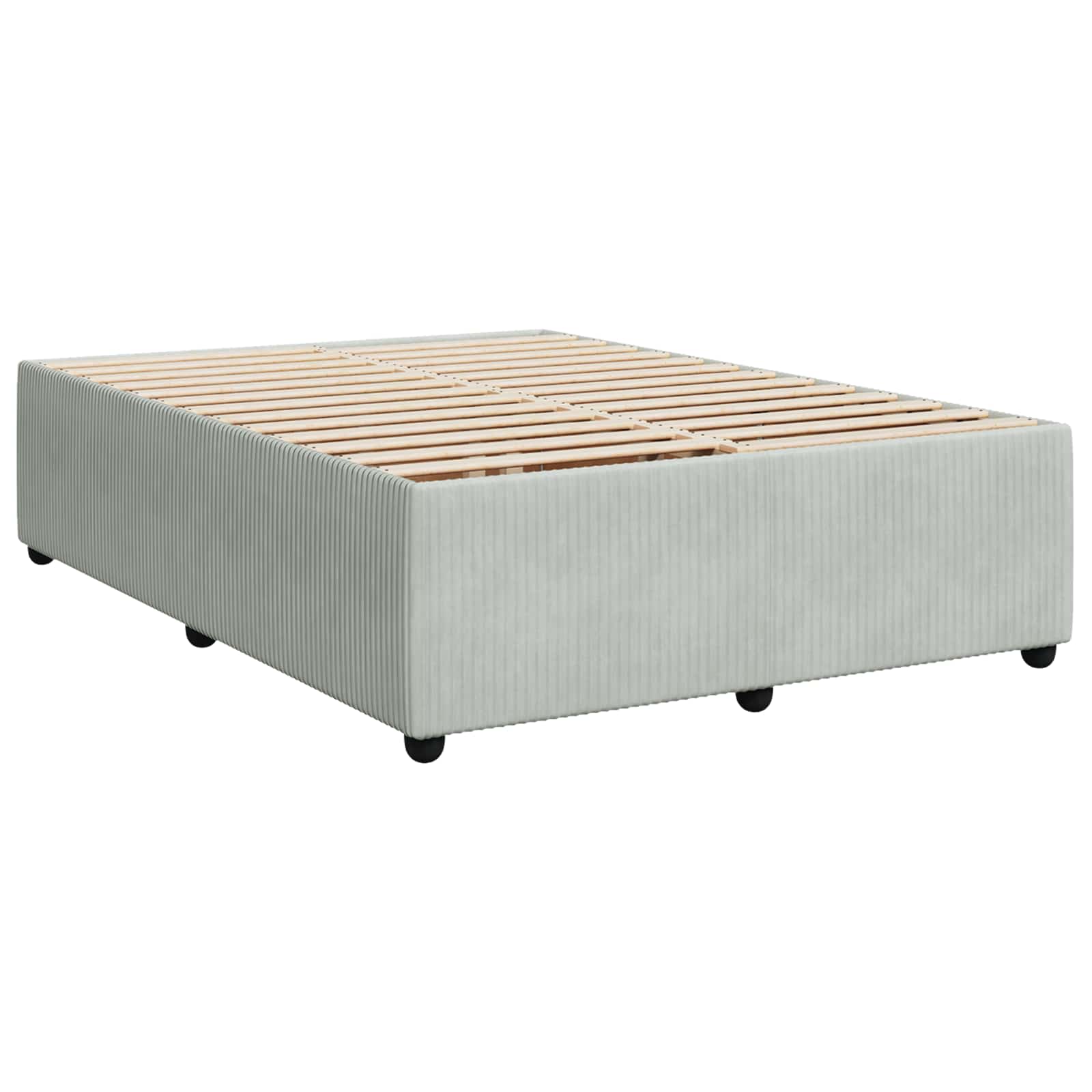 vidaXL Łóżko z box spring LED z materacem jasnoszary 160 x 200 cm