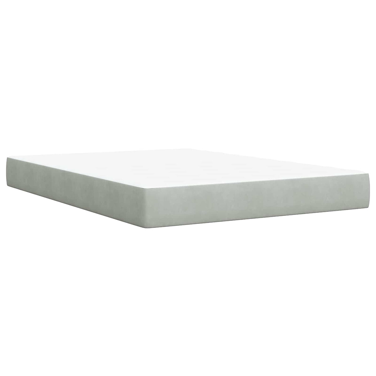 vidaXL Łóżko z box spring LED z materacem jasnoszary 160 x 200 cm