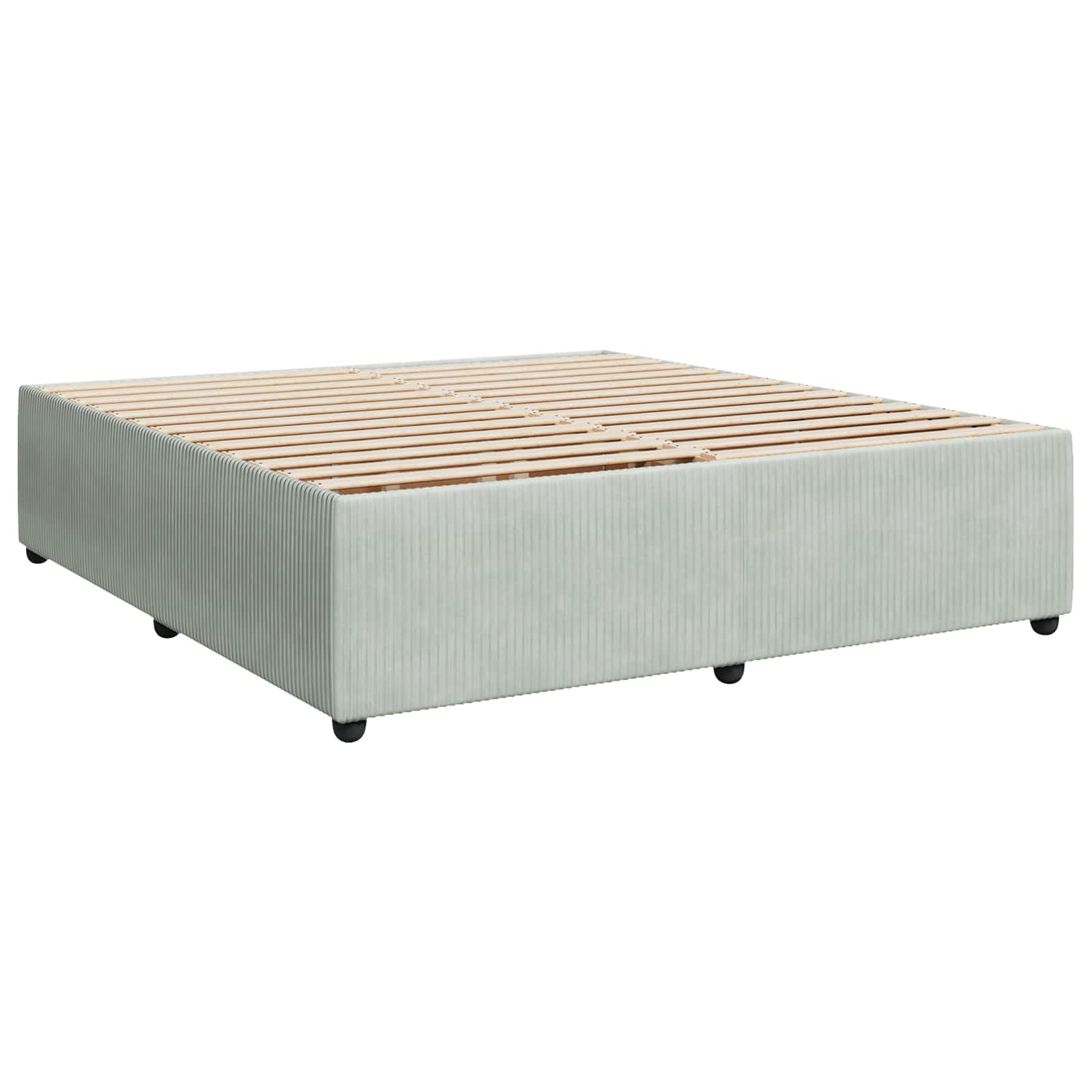vidaXL Łóżko z box spring LED z materacem jasnoszary 180 x 200 cm
