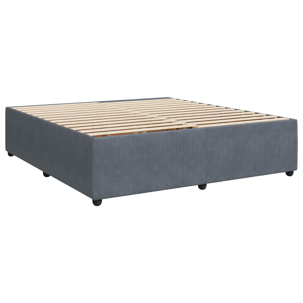 vidaXL Łóżko z box spring LED z materacem ciemnoszary 200 x 200 cm