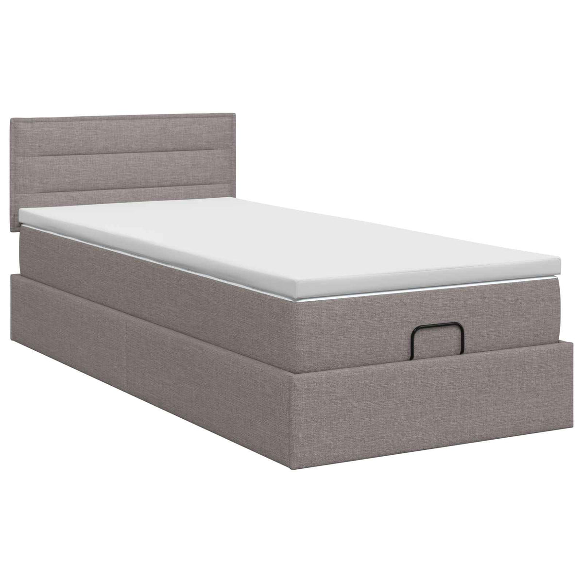 vidaXL Łóżko ottoman z materacem Ciemnoszary 80 x 200 cm tkanina