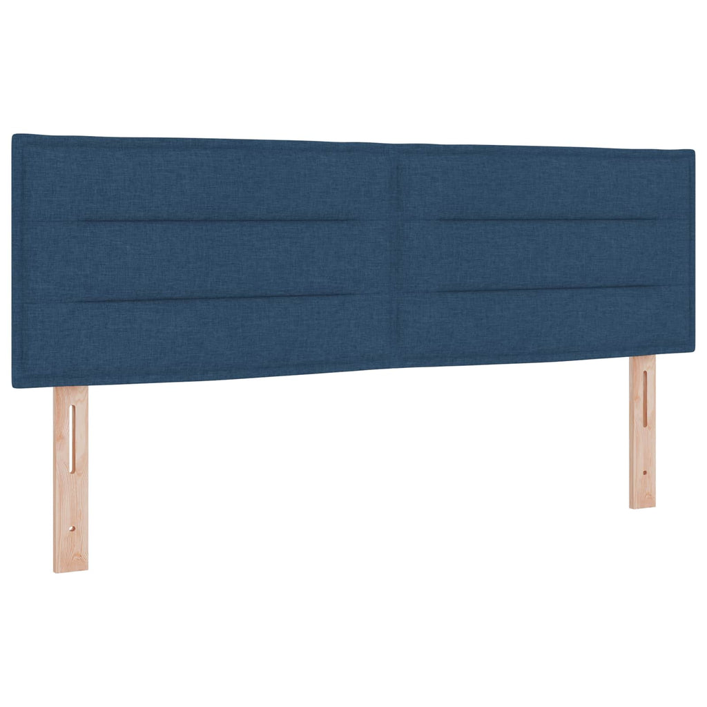 vidaXL Łóżko ottoman z materacem niebieski 160 x 200 cm tkanina