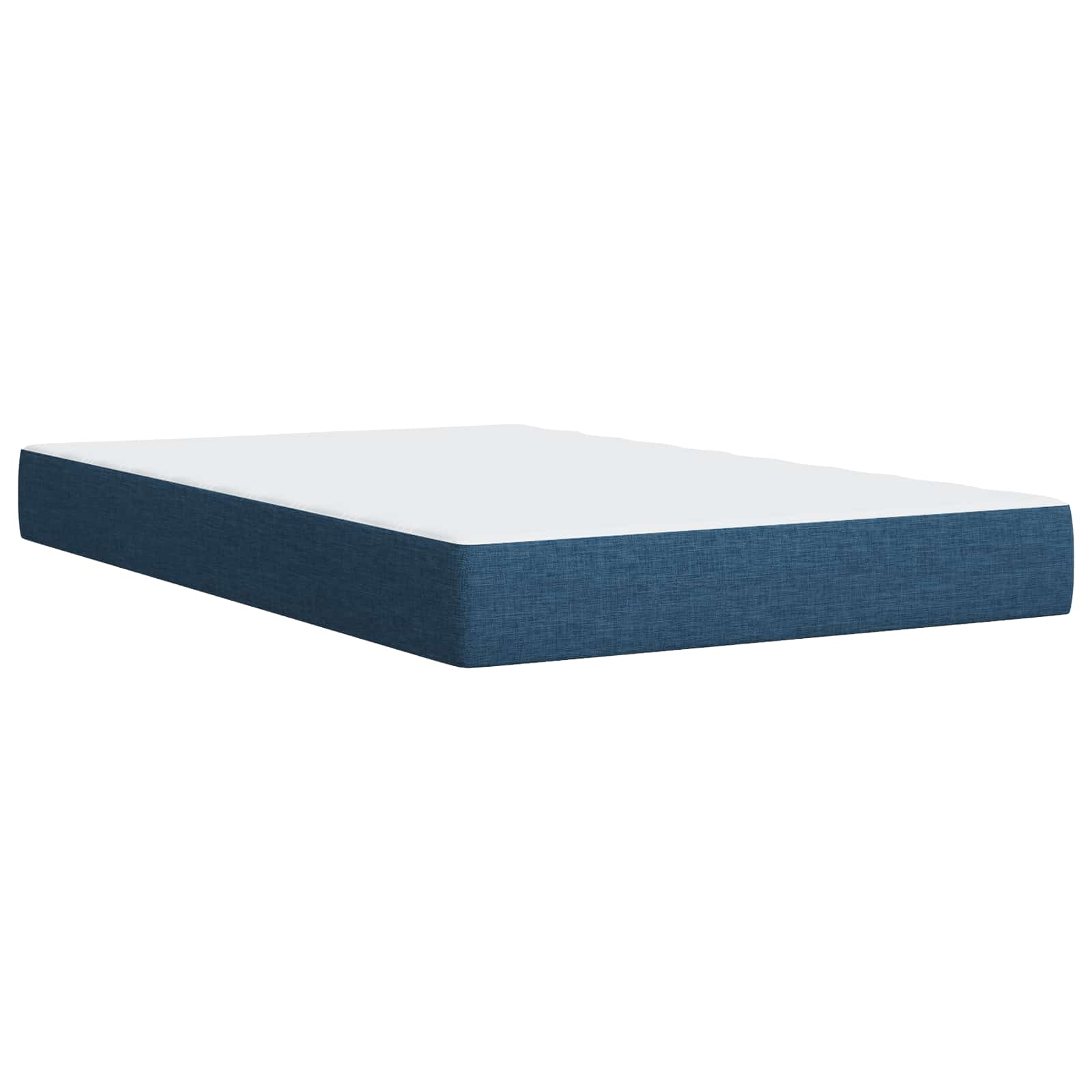 vidaXL Łóżko ottoman z materacem niebieski 120 x 200 cm tkanina