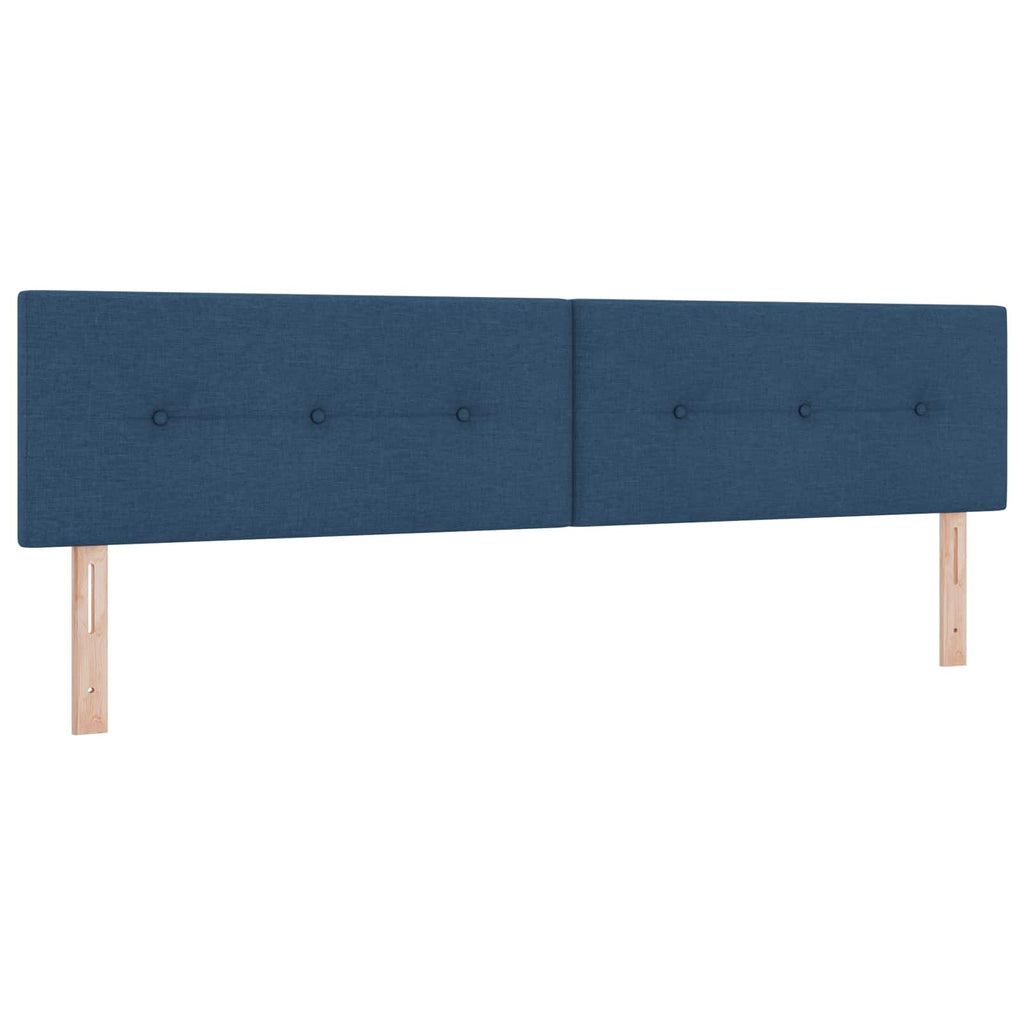 vidaXL Łóżko ottoman z materacem niebieski 200 x 200 cm tkanina