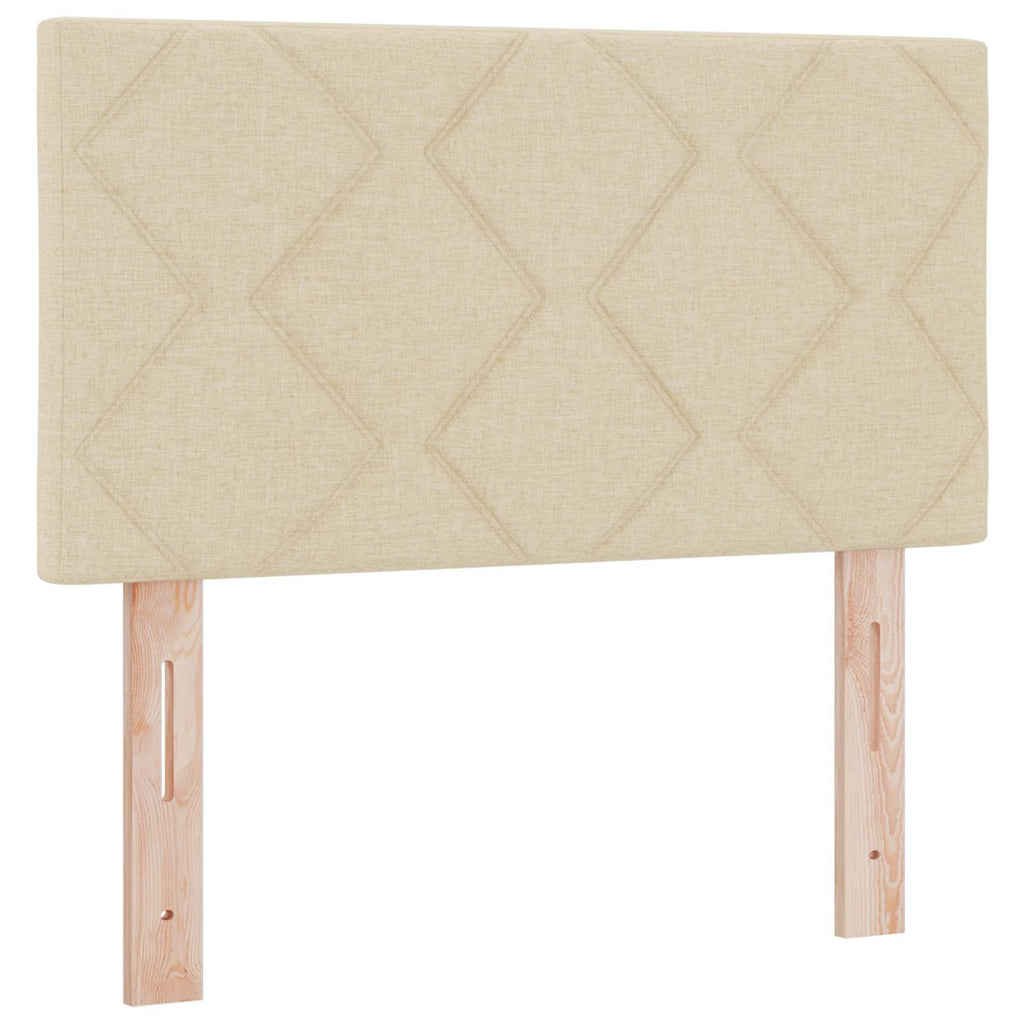 vidaXL Łóżko ottoman z materacem kremowy 80 x 200 cm tkanina
