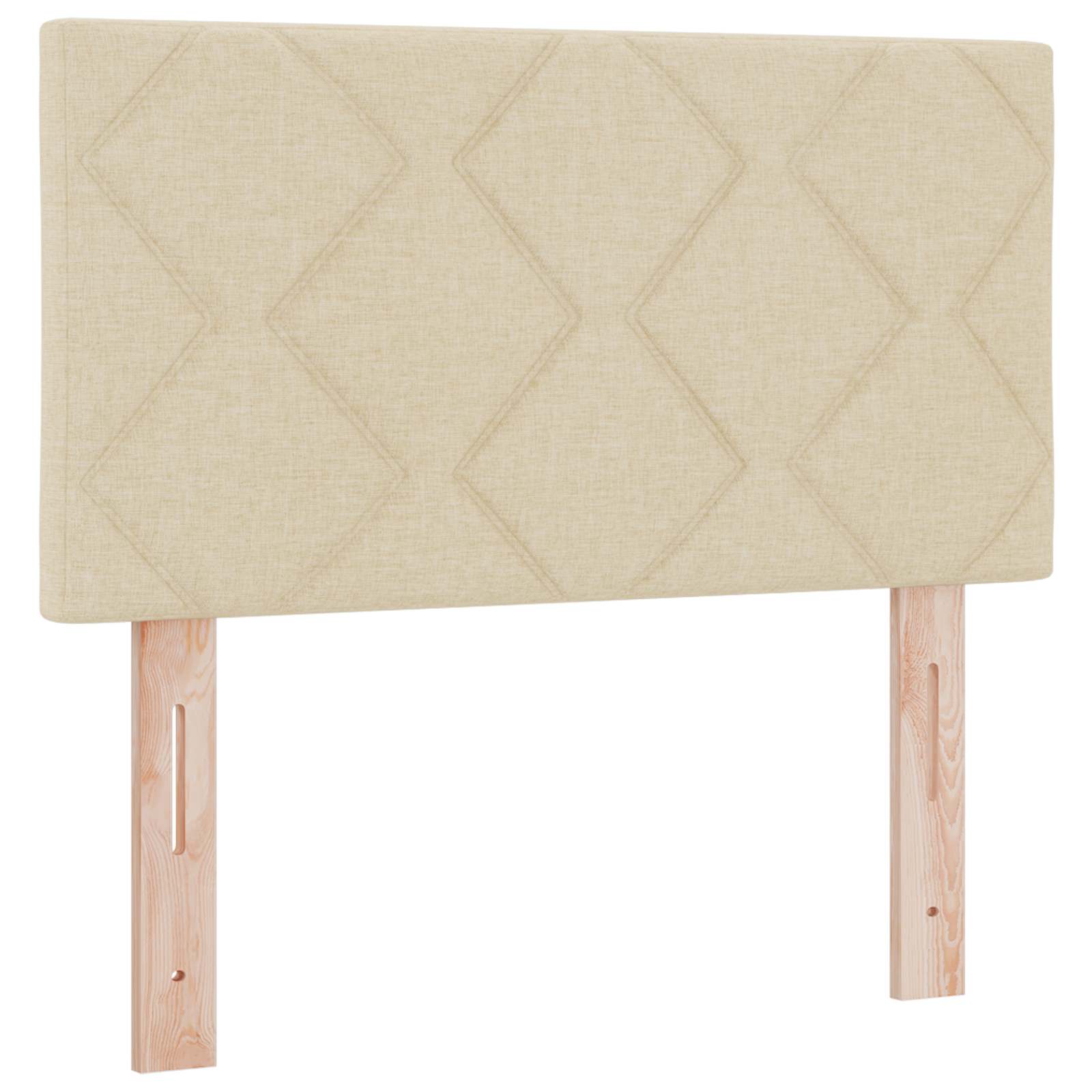 vidaXL Łóżko ottoman z materacem kremowy 80 x 200 cm tkanina