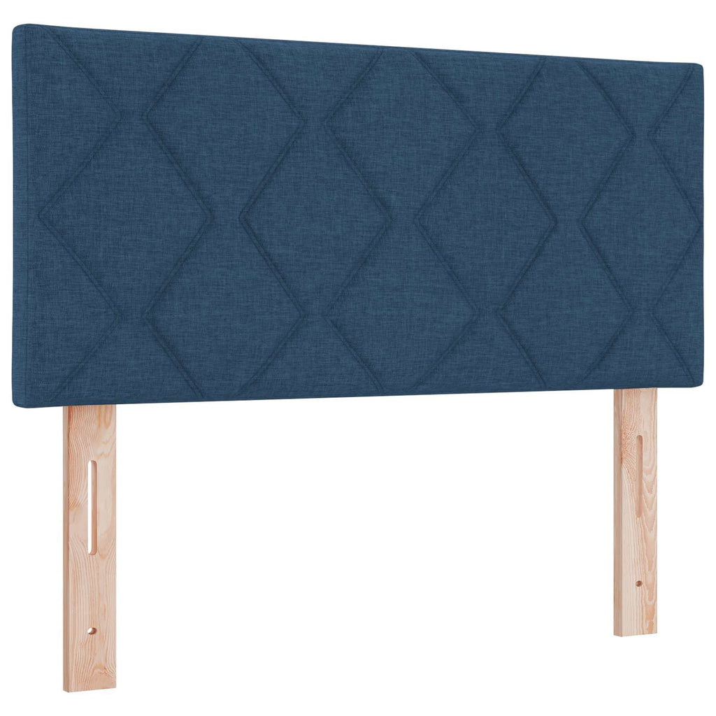 vidaXL Łóżko ottoman z materacem niebieski 90 x 200 cm tkanina
