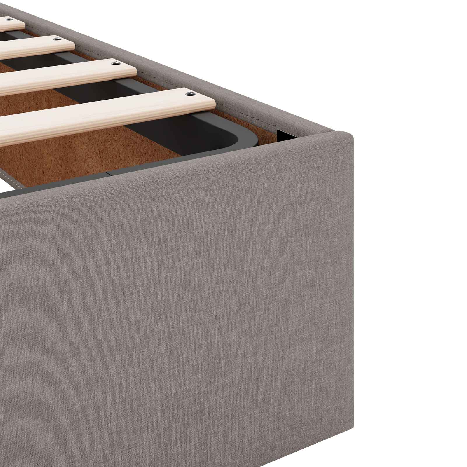 vidaXL Łóżko ottoman z materacem Ciemnoszary 100 x 200 cm tkanina