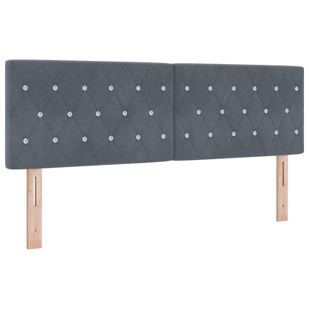 vidaXL Łóżko ottoman z materacem ciemnoszary 140 x 190 cm Welur