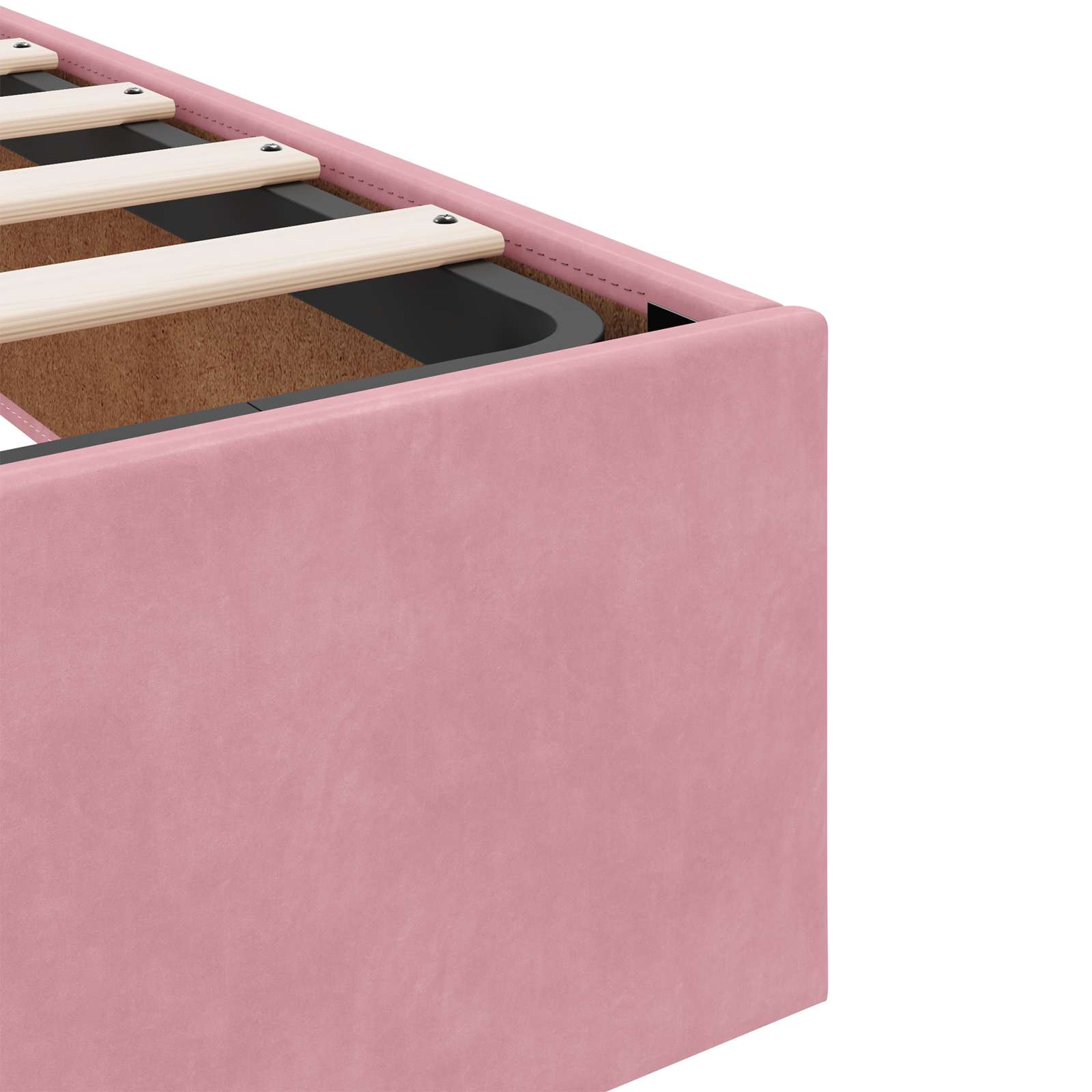 vidaXL Łóżko ottoman z materacem Z zagłówkiem różowy 80 x 200 cm Welur