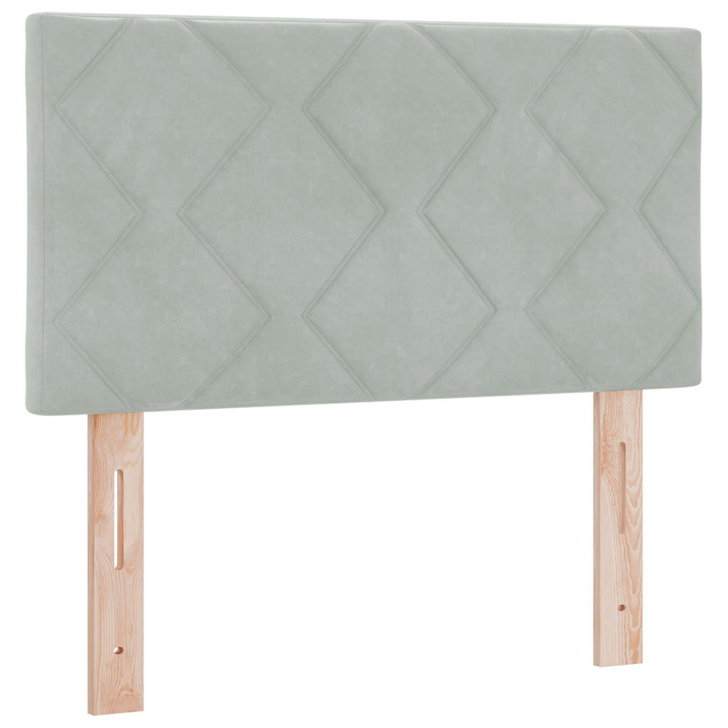 vidaXL Łóżko ottoman z materacem jasnoszary 80 x 200 cm Welur