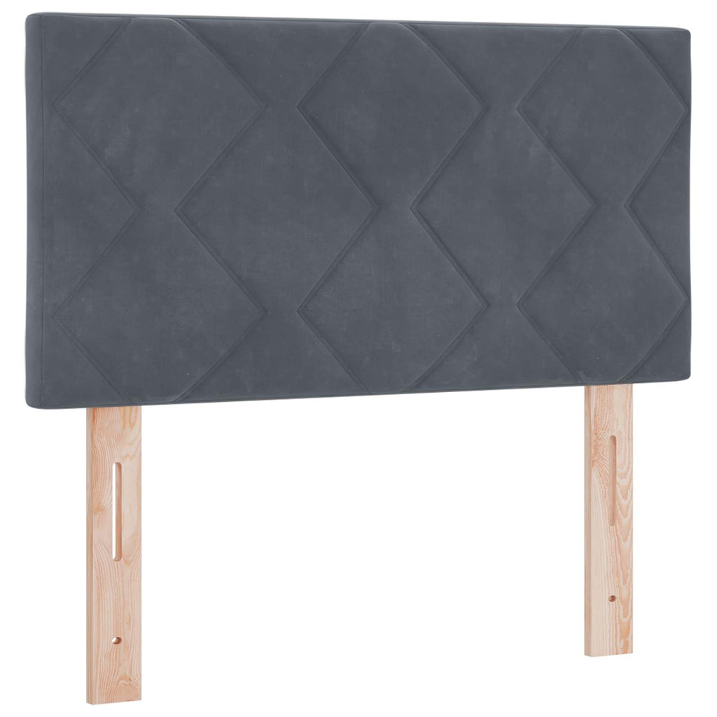 vidaXL Łóżko ottoman z materacem ciemnoszary 80 x 200 cm Welur