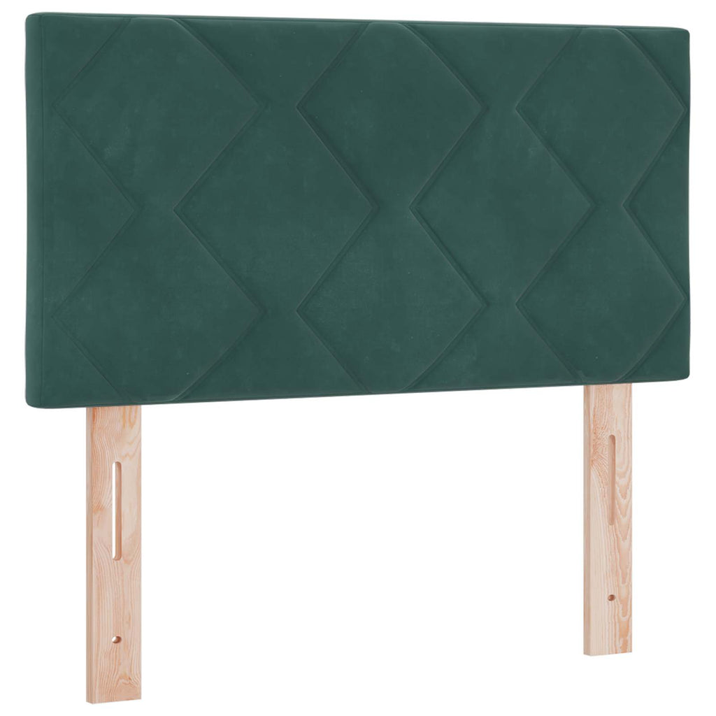 vidaXL Łóżko ottoman z materacem Ciemnozielony 80 x 200 cm Welur