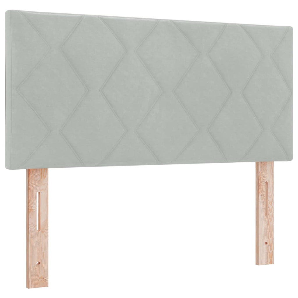 vidaXL Łóżko ottoman z materacem jasnoszary 90 x 190 cm Welur