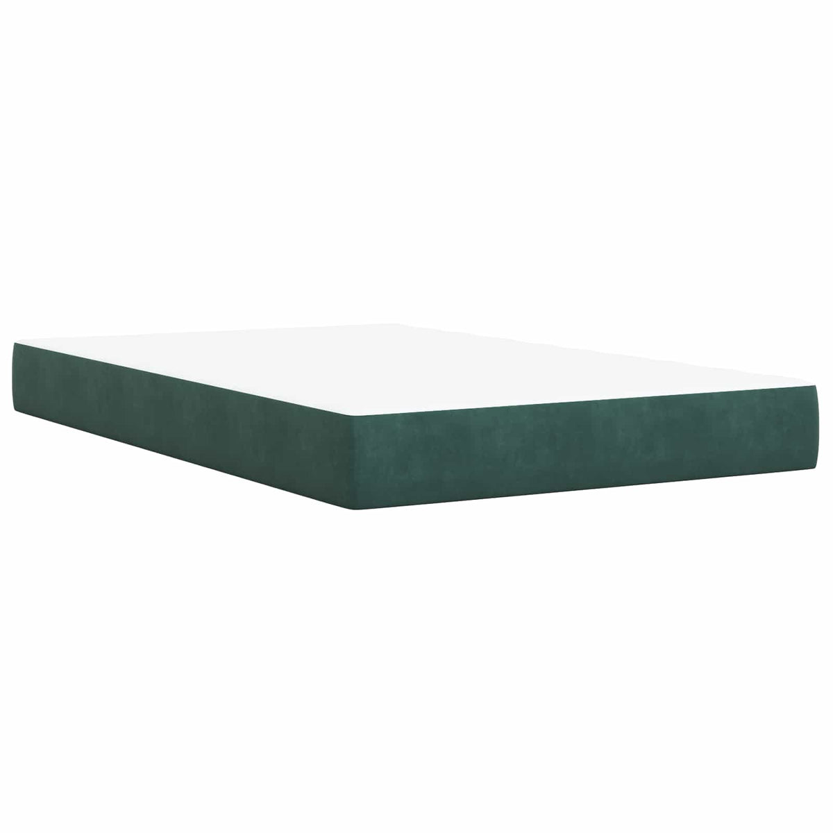 vidaXL Łóżko ottoman z materacem Ciemnozielony 120 x 200 cm Welur