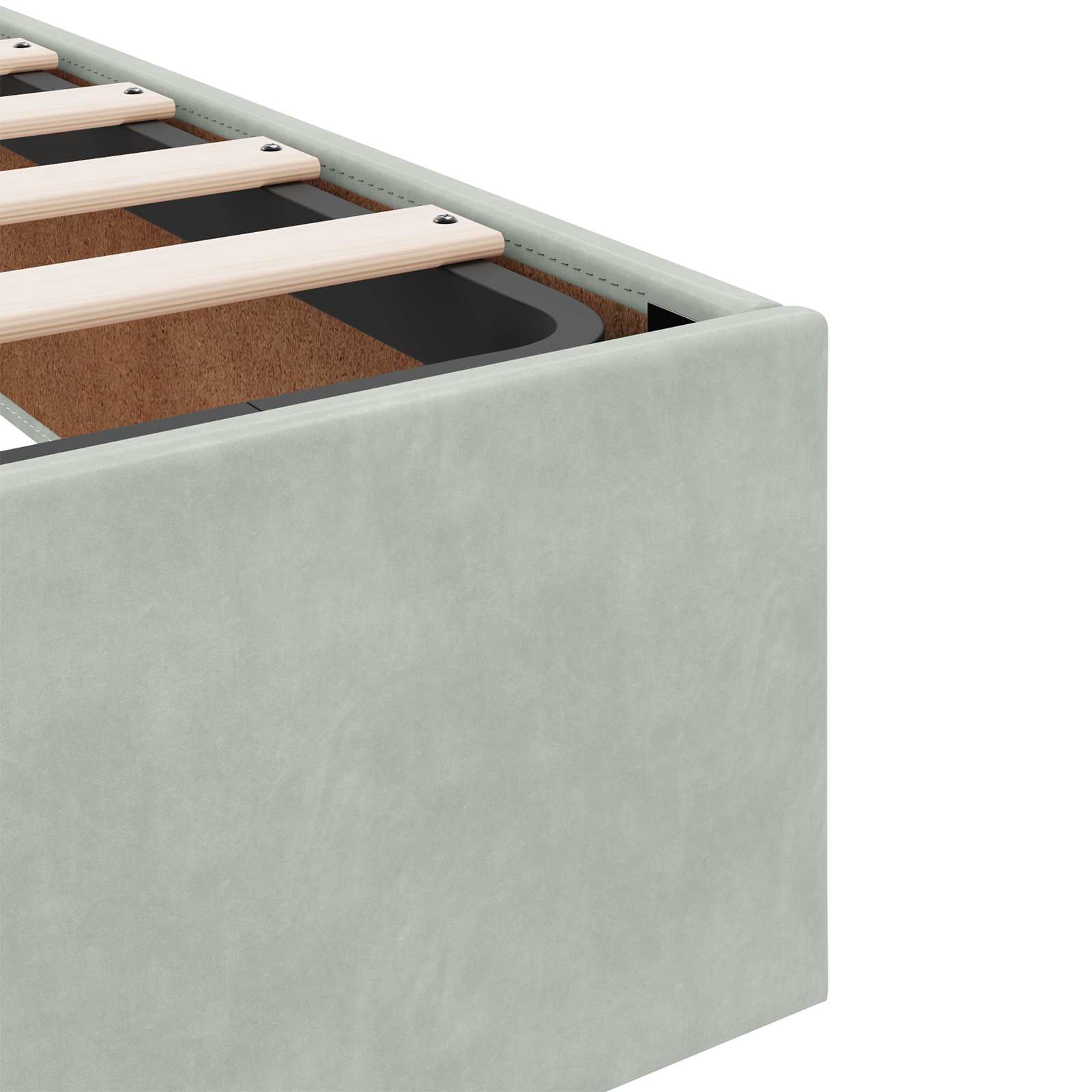 vidaXL Łóżko ottoman z materacem jasnoszary 200 x 200 cm Welur