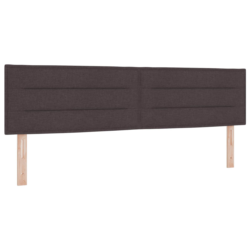 vidaXL Łóżko ottoman z materacem 2 pcs Ciemny brąz tkanina