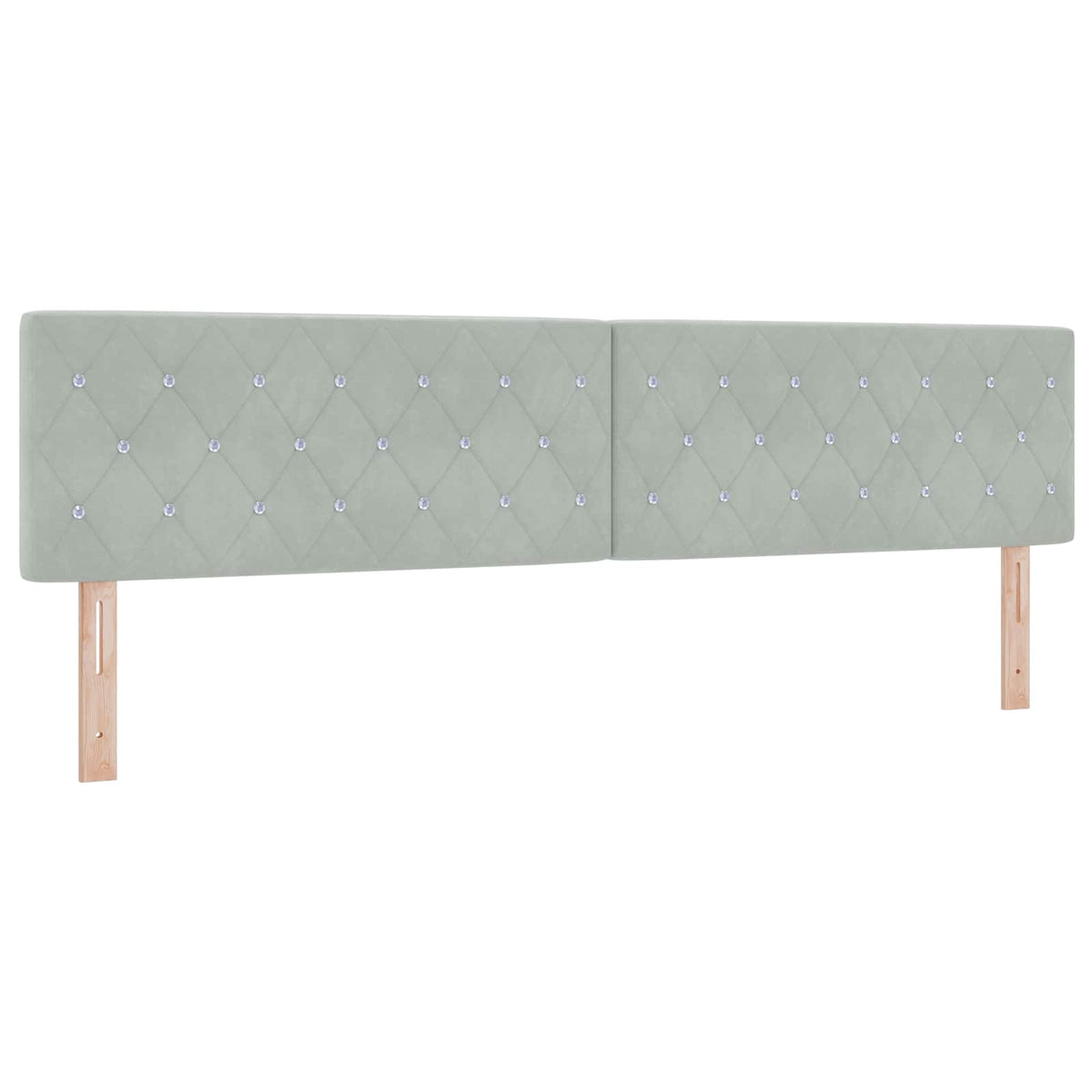 vidaXL Łóżko ottoman z materacem Z zagłówkiem 2 pcs jasnoszary Welur