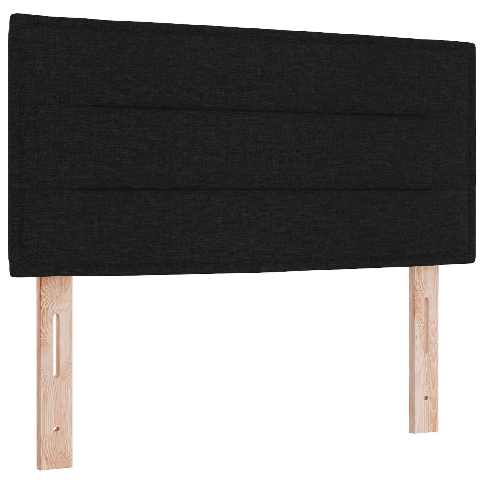vidaXL Łóżko z pojemnikiem i materacem LED Czarny 90 x 200 cm tkanina