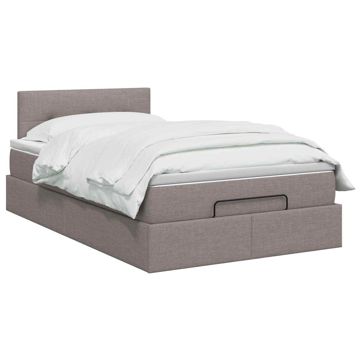 vidaXL Łóżko z pojemnikiem i materacem LED Ciemnoszary 120 x 190 cm