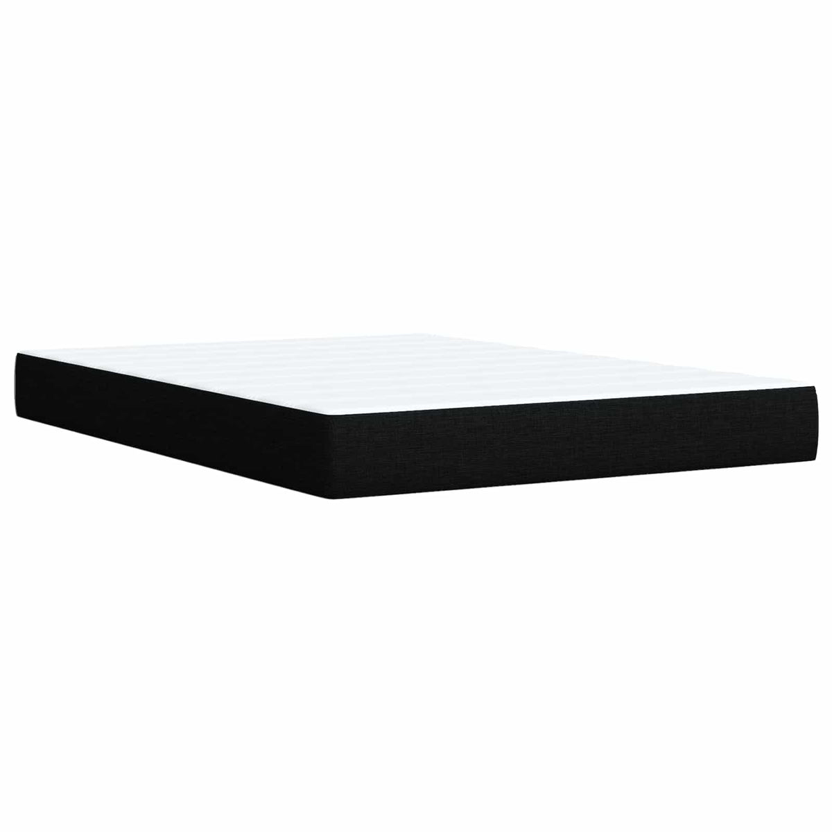 vidaXL Łóżko z pojemnikiem i materacem LED Czarny 140 x 190 cm tkanina