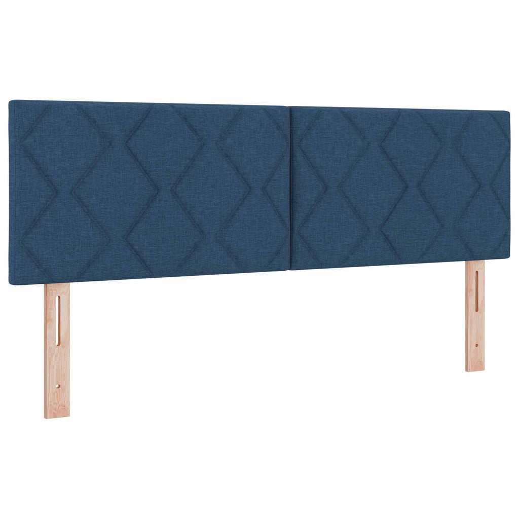 vidaXL Łóżko z pojemnikiem i materacem LED niebieski 160 x 200 cm