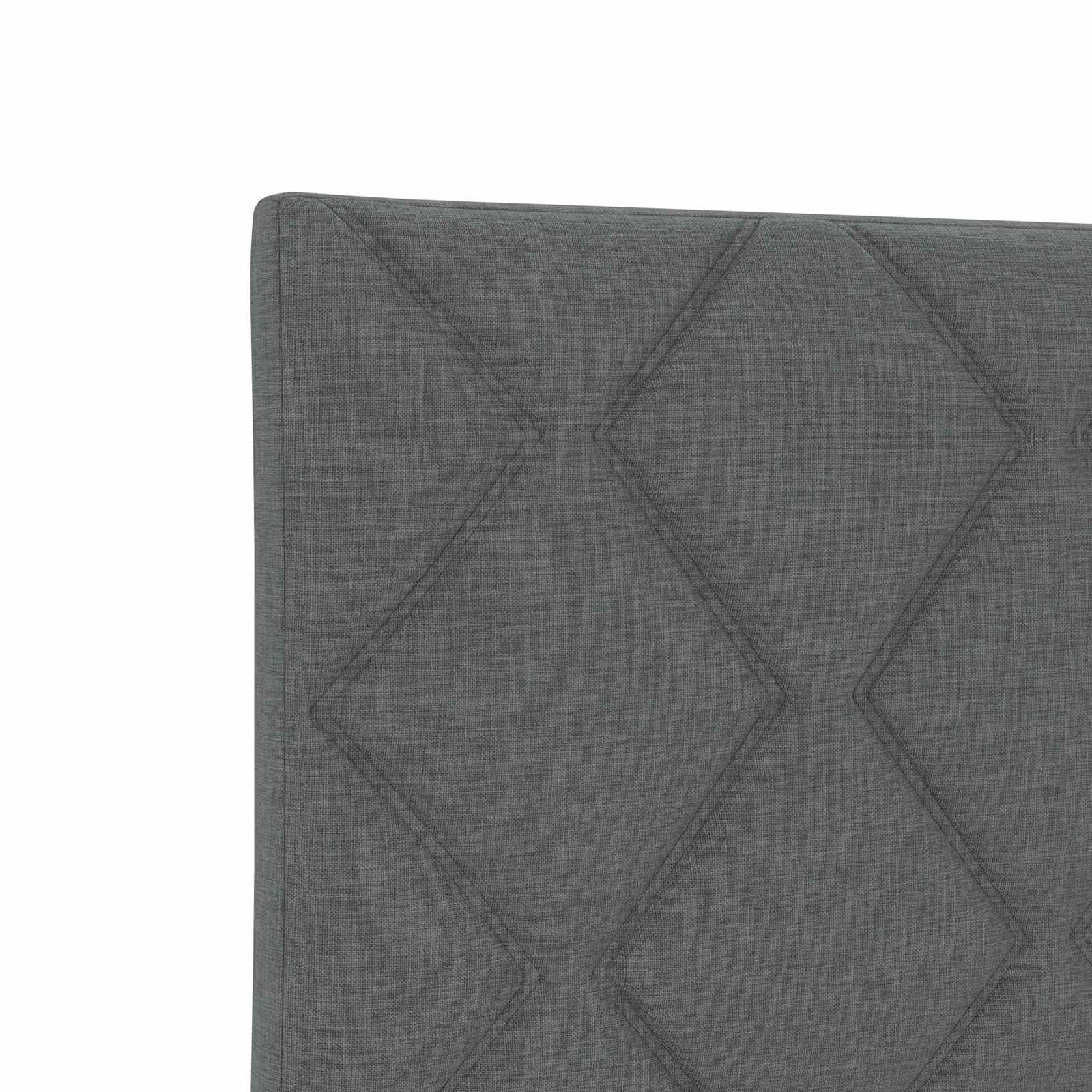 vidaXL Łóżko z pojemnikiem i materacem LED ciemnoszary 200 x 200 cm