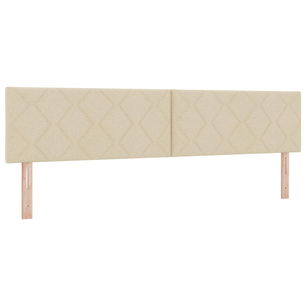 vidaXL Łóżko z pojemnikiem i materacem LED kremowy 200 x 200 cm