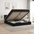 vidaXL Łóżko ottoman z materacem Czarny 200 x 200 cm Welur