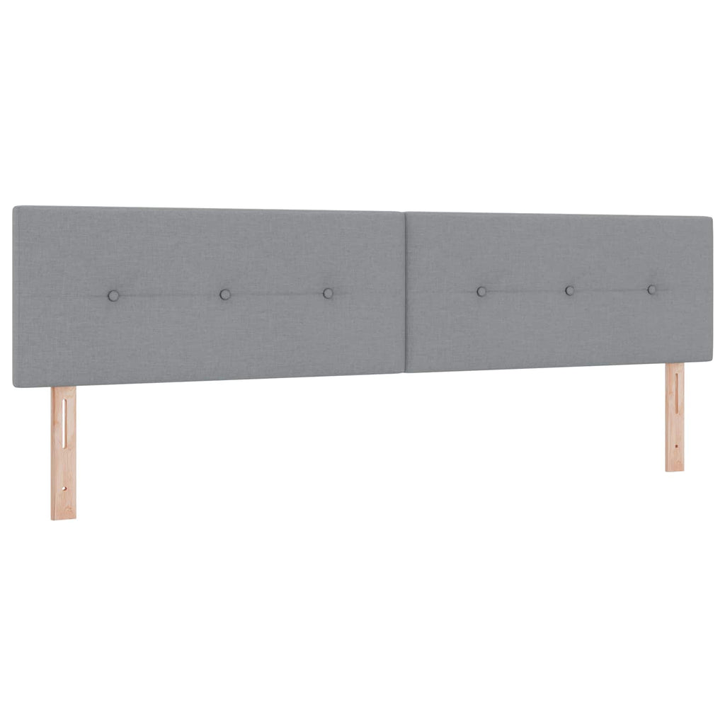 vidaXL Łóżko z pojemnikiem i materacem LED jasnoszary 200 x 200 cm
