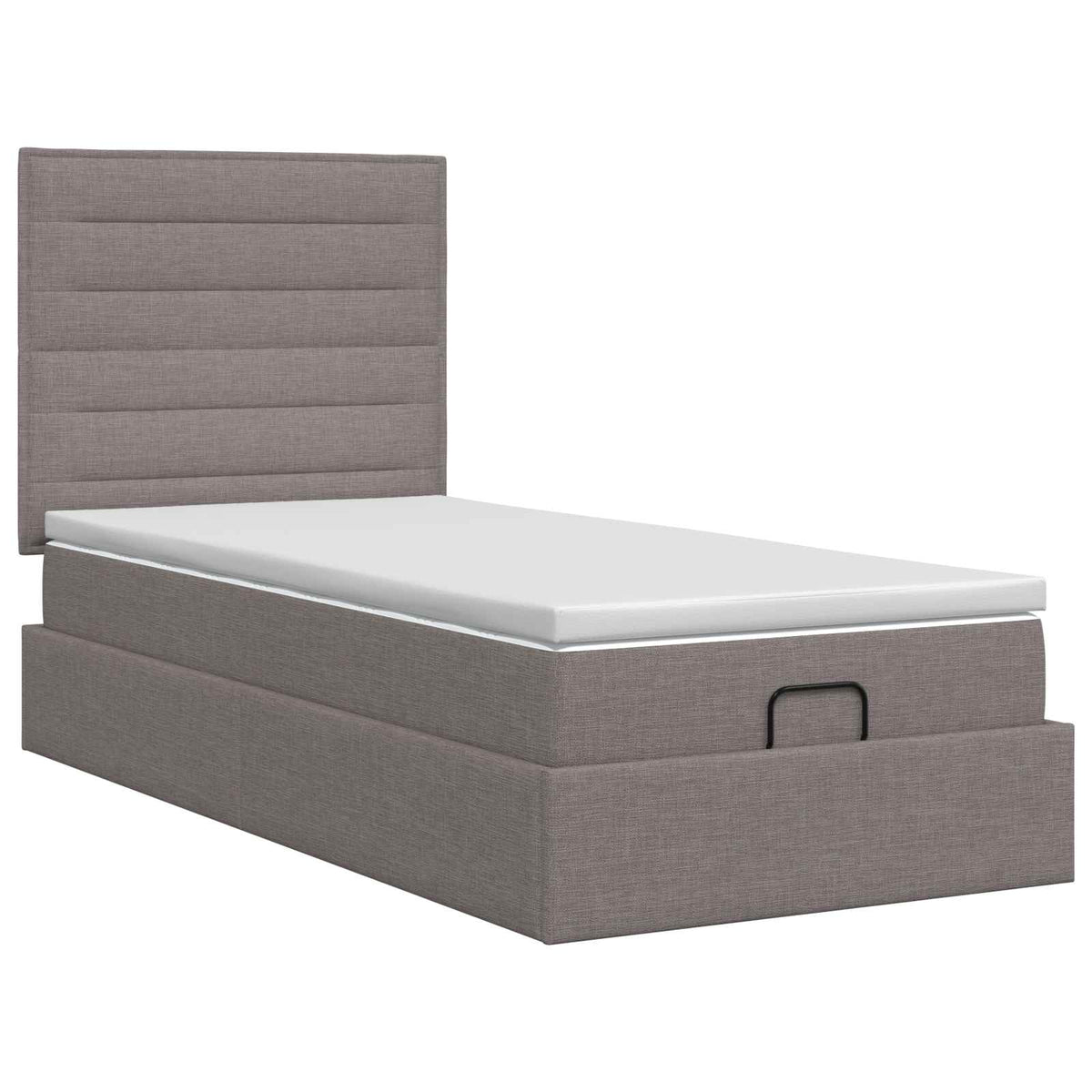 vidaXL Łóżko ottoman z materacem Ciemnoszary 80 x 200 cm tkanina