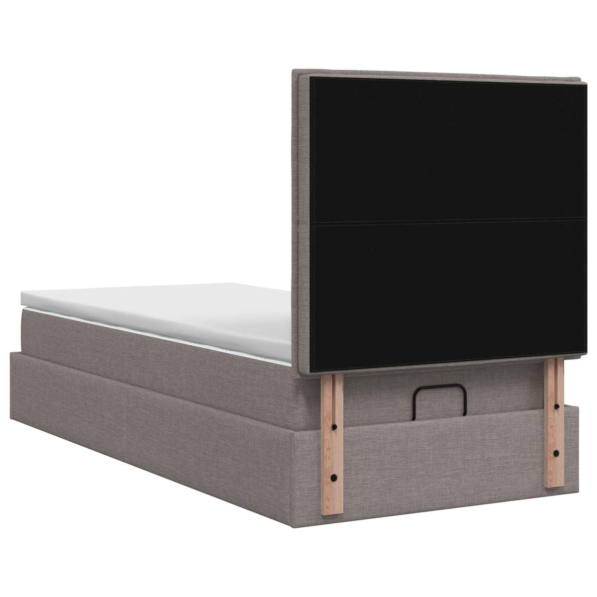 vidaXL Łóżko ottoman z materacem Ciemnoszary 80 x 200 cm tkanina