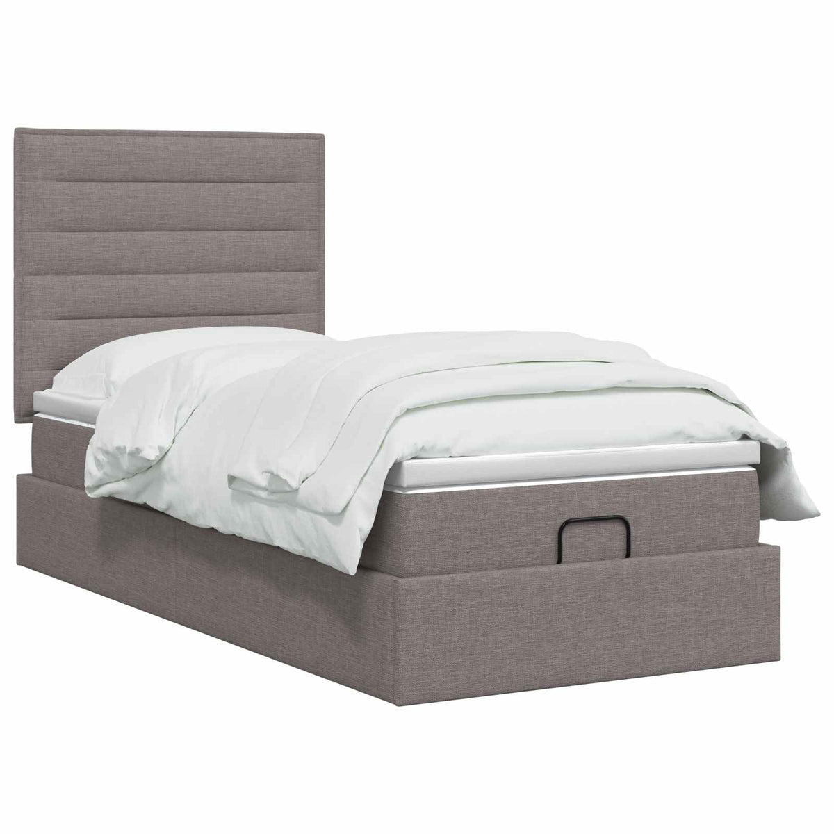 vidaXL Łóżko ottoman z materacem Ciemnoszary 80 x 200 cm tkanina