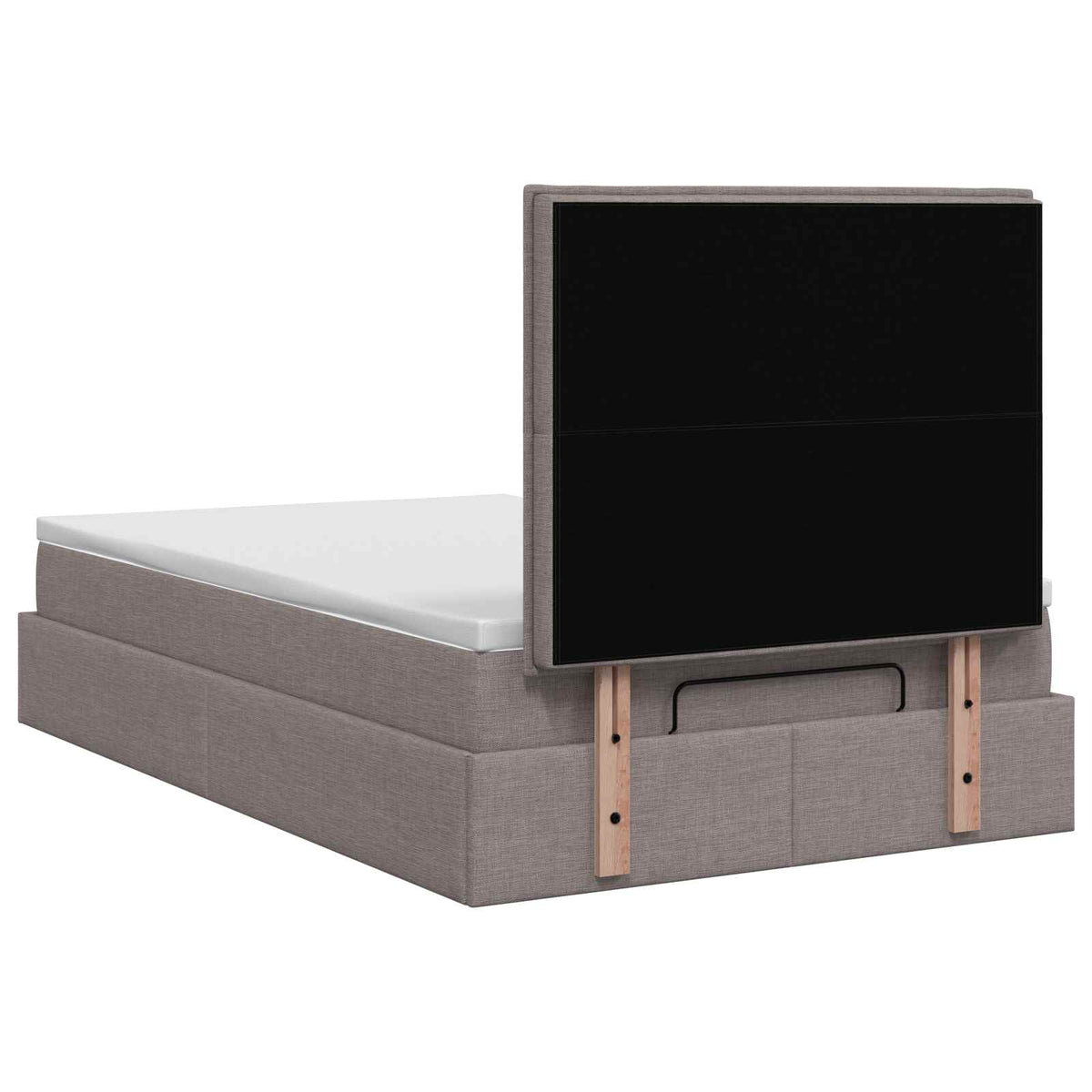 vidaXL Łóżko ottoman z materacem Ciemnoszary 120 x 190 cm tkanina