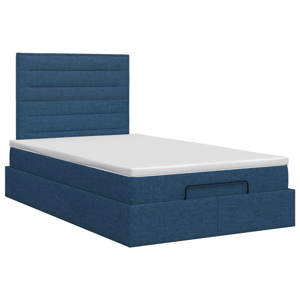 vidaXL Łóżko ottoman z materacem niebieski 120 x 200 cm tkanina