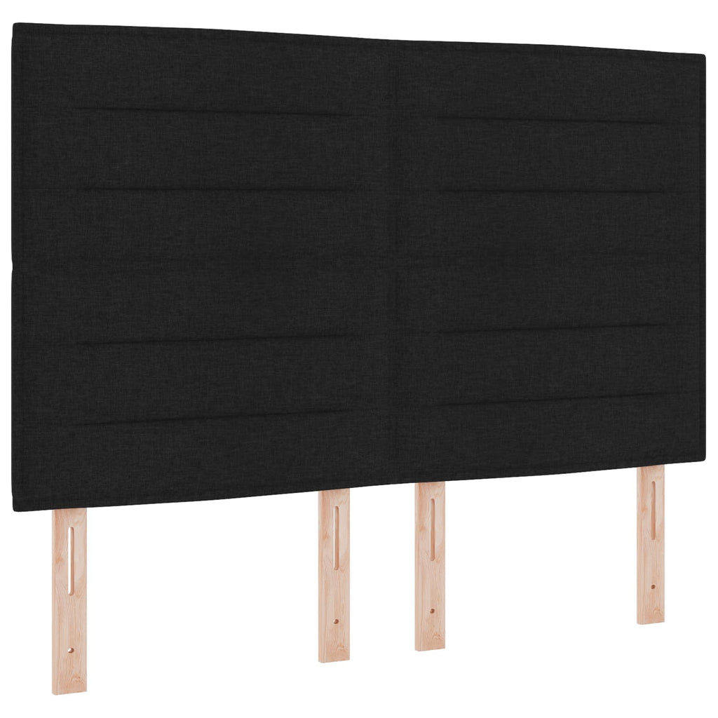 vidaXL Łóżko ottoman z materacem Czarny 140 x 190 cm tkanina