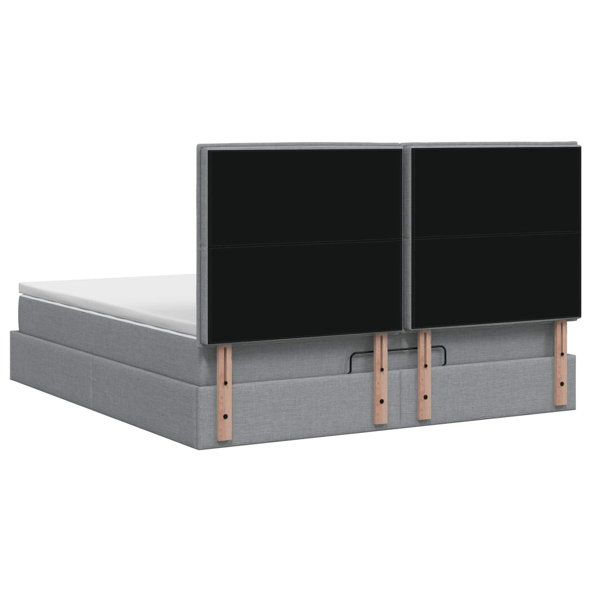 vidaXL Łóżko ottoman z materacem jasnoszary 180 x 200 cm tkanina