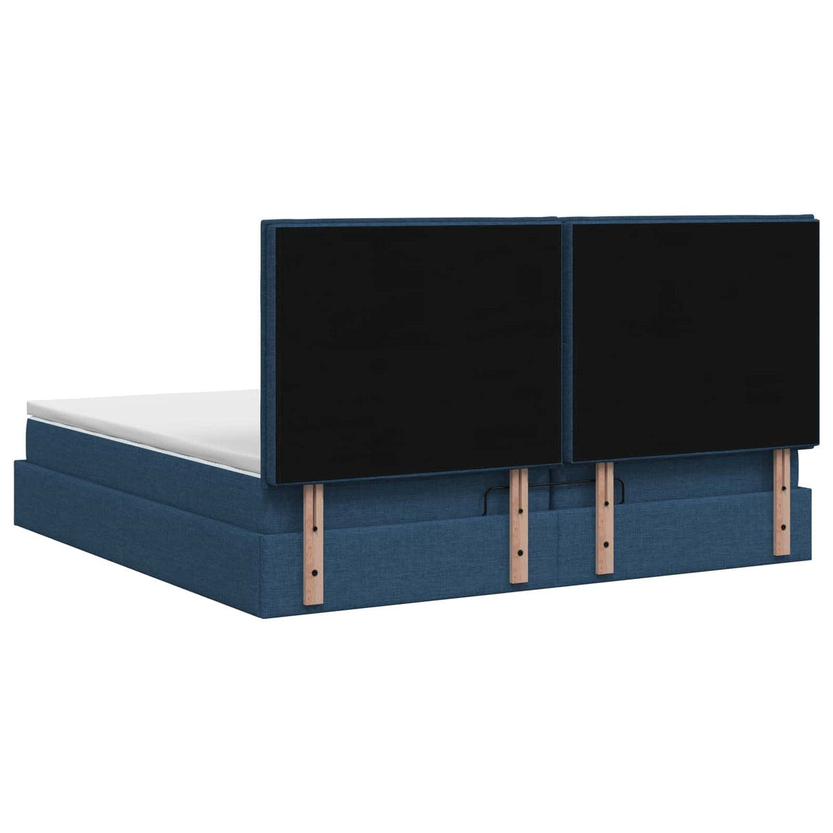 vidaXL Łóżko ottoman z materacem niebieski 200 x 200 cm tkanina