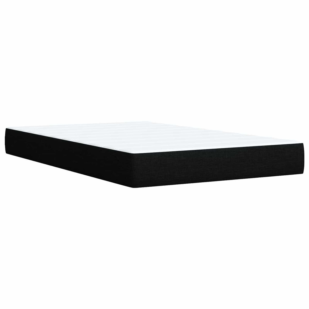 vidaXL Łóżko ottoman z materacem Czarny 120 x 190 cm tkanina